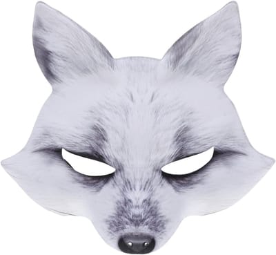 Fox Mask Half Face voor Halloween en Cosplay - Decoratief Masker voor Feestjes en Verkleedpartijen