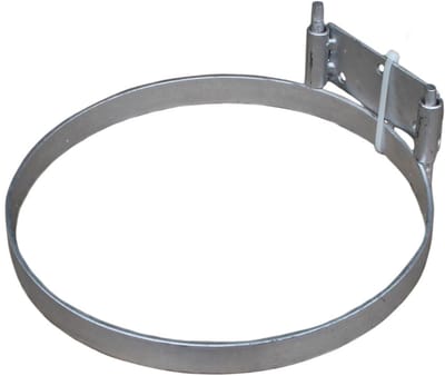 Excellent emmer houder - Verzinkt - Voerbakhouder - Inzetvoerbakhouder - 28 cm - Zilver