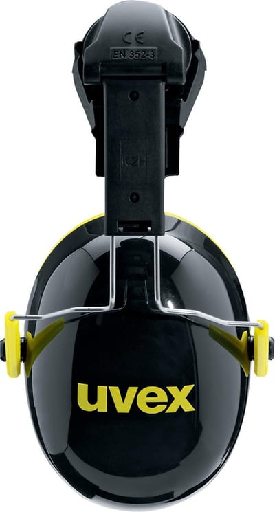 uvex K2 2600-202 gehoorkap met helmbevestiging zwart