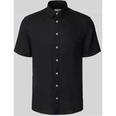 slim fit linnen overhemd met viscose model 'Bobby'