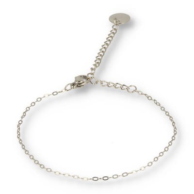 My Bendel - Zilverkleurige Ovale Schakelarmband 1,4 Mm - Minimalistisch Design - met Luxe Cadeauverpakking | Sieraden Voor Dames