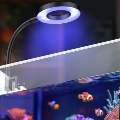 Dimbare LED Aquarium Lamp voor Zoutwater met Timer en USB Aansluiting voor 3.8 tot 11.4L Aquaria