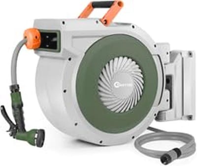 Intrekbare Tuinslanghaspel 38 m met Automatische Terugspoeling