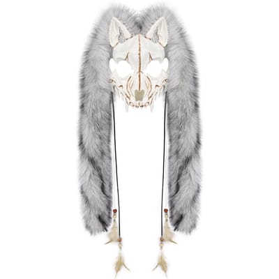 Nepbont Bont Weerwolf Masker Viking Kostuum Accessoire Voor Carnaval Cosplay Themafeesten