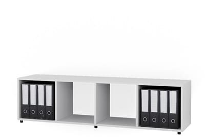 Vicco Ludus Ruimteverdeler – 142.5 x 36.2 cm met 2 vouwboxen opt.3 Wit