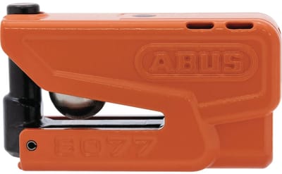 Motorslot ABUS Schijfremslot met alarm - GRANIT™ Detecto XPlus 8077 2.0 - Security level 18 - oranje - geschikt voor motoren - scooters