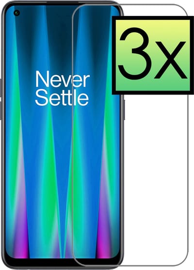 Screenprotector - 3 Stuks - Geschikt voor OnePlus Nord CE 2 - Extra Sterk - Beschermglas - Gehard Glas - Tempered Glass - Screen Protector - Bescherm Cover