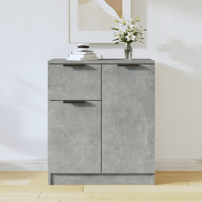 vidaXL - Dressoir - 60x30x70 - cm - bewerkt - hout - betongrijs