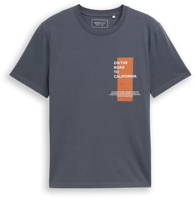 Tom Tailor Denim - T-shirt met print - Maat M - urban medium grey