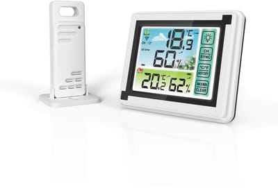 Weerstation Binnen en Buiten - Hygrometer Draadloos - Luchtvochtigheidsmeter - Klimaatmeter