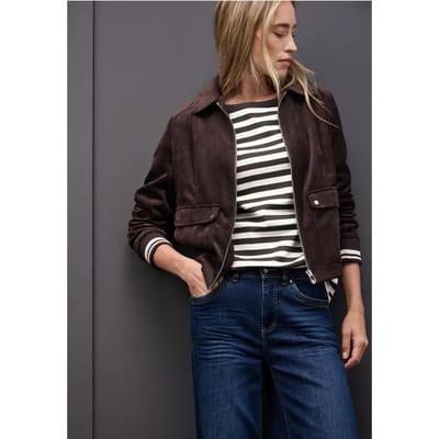 Gestreept boothals shirt