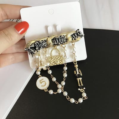 Vintage Barok Luxe Camelia Kwast Ketting Broche beroemde Roos Bloem Parels Kristal Broches voor Vrouwen Sieraden Cadeaus white