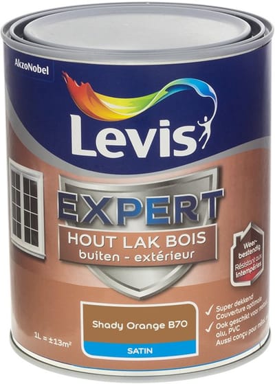 Levis - Expert Hout Lak Buiten Satin Mix - Shady Orange B70 - Mengverf - 1 L