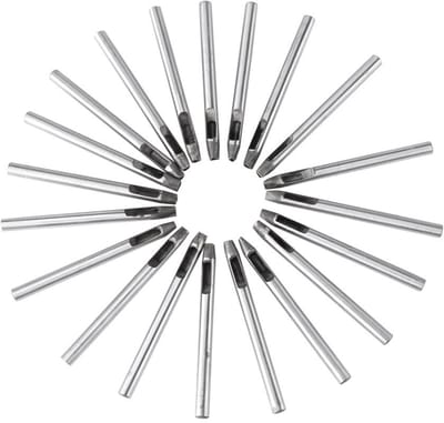 Dailygoody - Leren Pons Gereedschap - Bloemvormige Carbon Staal