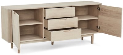 Dressoir Eiken - Naturel - 180x45x75cm - Dressoir Nyborg