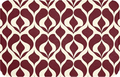 Badmat 80x50 cm - Antislip - Rood - Druppelpatroon - Grafisch - Badmatten voor badkamer - Badkamermat - Douchemat - Badkamer mat