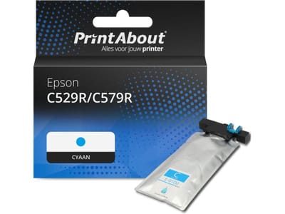 PrintAbout huismerk Inktcartridge C529R/C579R  (T01D200) Cyaan Extra hoge capaciteit Geschikt voor Epson