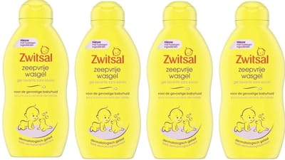 Zwitsal Zeepvrije Wasgel - 4 x 200 ml - Voordeelverpakking