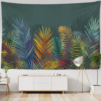 Tapisserie murale suspendue à plantes de couleur unie, tapis de couchage Simple en Polyester bohème, tissu de fond décoratif pour chambre à coucher 95x70CM gray