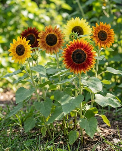 Zonnebloem Zaden Ornamentale Multicolor Helianthus Annuus Eenjarig