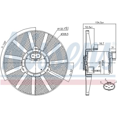 Koelventilatorwiel, motorkoeling NISSENS 85720