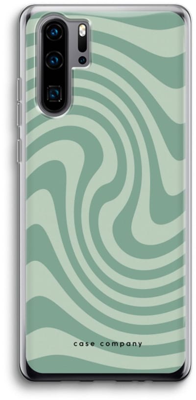 Case Company® - Hoesje geschikt voor Huawei P30 Pro hoesje - Swirl Groen - Soft Cover Telefoonhoesje - Bescherming aan alle Kanten en Schermrand