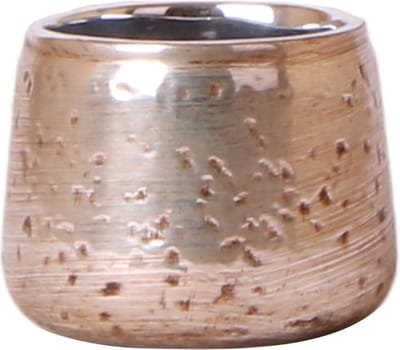 Kolibri Home | Luxury bloempot - Zilveren keramieken sierpot - Ø6cm