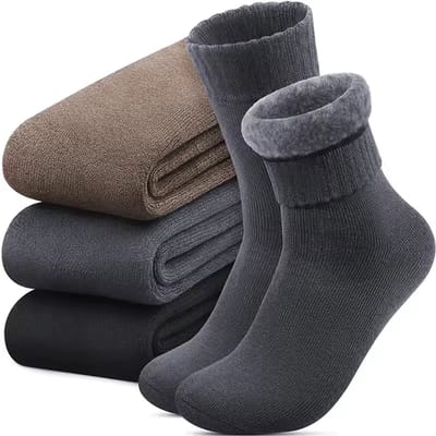 3 Paar Dames Thermische Laarssokken – Warme, Dikke Katoenen Sokken voor Winter Buiten | Zachte Warme Laarzen Sokken voor Grote Maten, Winterkousen, Outdoor Sokken