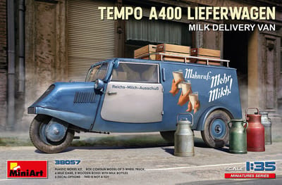 MiniArt Modelbouwpakket Militaire voertuigen - 38057 Tempo A400 Lieferwagen Milk Delivery Van Plastic - 1:35 - Modelbouw
