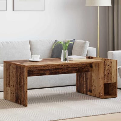 vidaXL - Salontafel - Oudhout - 101,5 - x - 50 - x - 37 - cm - Bewerkt - hout