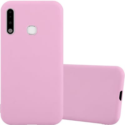 Cadorabo Hoesje geschikt voor Samsung Galaxy A70e in CANDY ROZE - Beschermhoes gemaakt van flexibel TPU silicone Case Cover