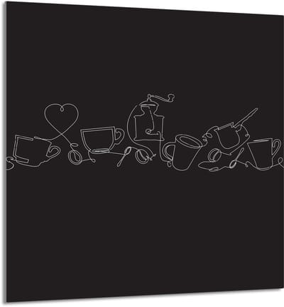 TMK ArtDeko - Snijplank - 60x65 cm - Glas - Zwart