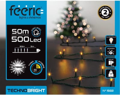 Feeric Lights & Christmas - Guirlande - Lichtslinger - 50 m - Warm Wit
