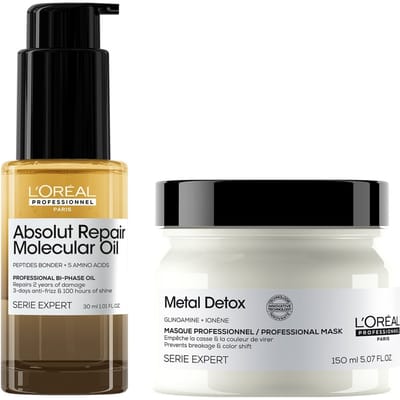 L’Oréal Professionnel Metal Detox Haarmasker - Beschermend masker tegen haarbreuk en kleurverandering voor meer glans – Voor beschadigd haar - 150ml