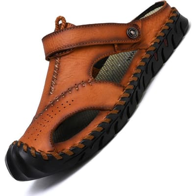Sandalen Zomer Heren Leer Klassieke Heren Schoenen Pantoffels Zachte Sandalen Heren Romeins Comfortabel Buitenwandelen Schoenen 40
