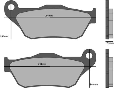 Remblokken Ferodo voor Scooter Yamaha 125 Ypr X-Max 2006 tot 2009 vooraan Nieuw