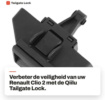 Dailygoods- Achterklepslot 100% nieuw - Geschikt voor CLIO 2 - Dacia Logan/Sandero - Kango/Scenic/Megane - ABS materiaal - Zwart - Achterklep Slot