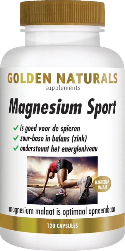 Golden Naturals Magnesium Sport (120 veganistische capsules)