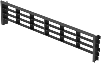 SOTECH ventilatierooster voor plinten 396 x 83 mm zwart (inlaatmaat 384 x 75 mm) Sleuvenrooster geschikt voor paneeldikte 13, 16 en 19 mm, voor gebruik in keuken & badkamer