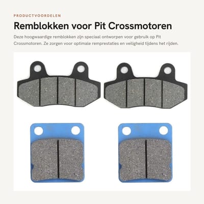 Dailygoods- Remblokken Set - Voorremblokken/Achterremblokken - Geschikt voor 50 90110125140150 Pit Crossmotor - Uitzonderlijke Remkracht - Duurzaam - Stabiele Wrijvingscoëfficiënt - Remblok