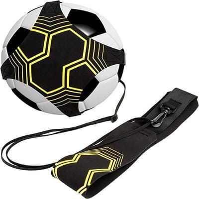 Voetbal Kick Trainer Voetbal Trainingshulpmiddelen Handsfree Gooi Zool Oefenapparatuur voor Kinderen met Verstelbare Pasvorm Riem Elastisch R Praktisch Gebruik black