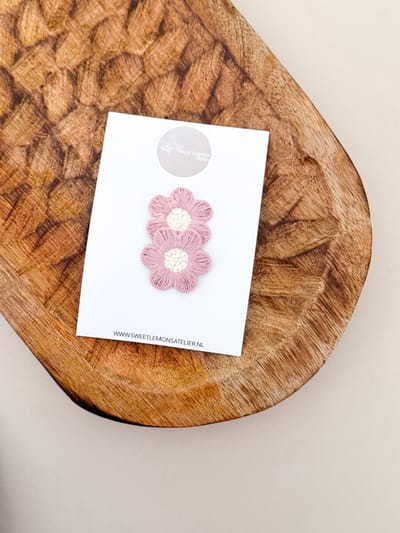 Antislip Haarspeldje Flora - Roze - Antislip Haarspeldjes - Haarspeldjes voor Baby & Newborn - Haaraccessoires voor Meisjes & Kinderen - Kraamcadeau