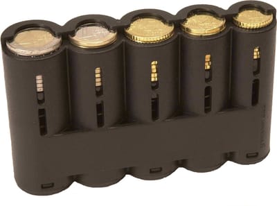 LeonDesign - Muntenhouder Horeca - 5 gaats - Zwart design - Duurzaam plastic - 13x8 cm munthouder