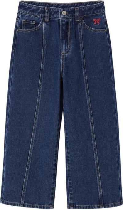 Vertbaudet Wijde jeans met stiksel aan de voorkant voor meisjes