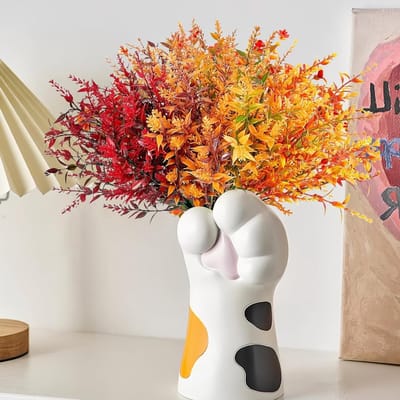 12 Bundels Kunstbloemen Herfst - 4 Assortimenten voor Binnen- en Buitendecoratie, Tuin en Tafel