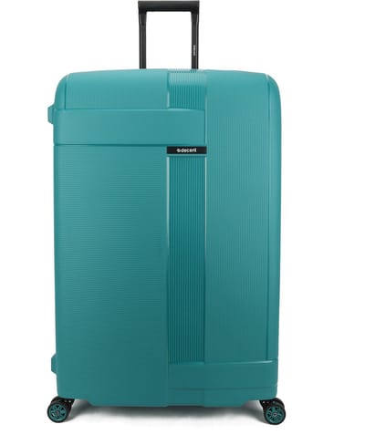 Decent TRANSIT 2.0 Spinner TSA Reiskoffer vaste sluiting 135 liter – Grote maat koffer 82x54x32,5 – Reiskoffer met wielen - Lichtgewicht koffer – Reiskoffer groot - Veilig TSA Cijferslot – Donkergroen