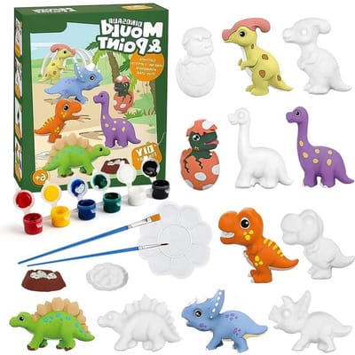 Set d'Arts et Loisirs Créatifs Kit de Peinture Non Peint Bricolage Dinosaure Espace Projets Créatifs Modèles Vides Jouets Graffiti Montessori Éducatif