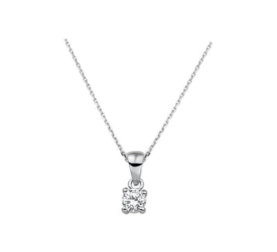 YO&NO - Ketting - Zilver - Anker - Zirkonia - 1,3mm - 45cm - Sieraden vrouw - Gerhodineerd - Zilver 925