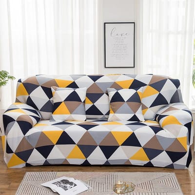 Geprinte Sofa Hoes Antislip Sofa Overtrek Verdikte Bankhoes Meubelbeschermer voor Slaapkamer Kantoor Woonkamer Huisdecoratie Small(90-140cm)1pc gray