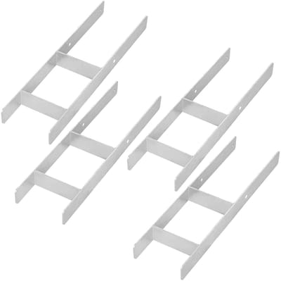 KOTARBAU® H Instortanker - Paalhouder in Beton Storten 160 x 600 mm 4 Stuks - Betonanker voor Houten Palen - Paaldrager Beton - Kolomvoet Beton - Thermisch Verzinkte Paalhouder